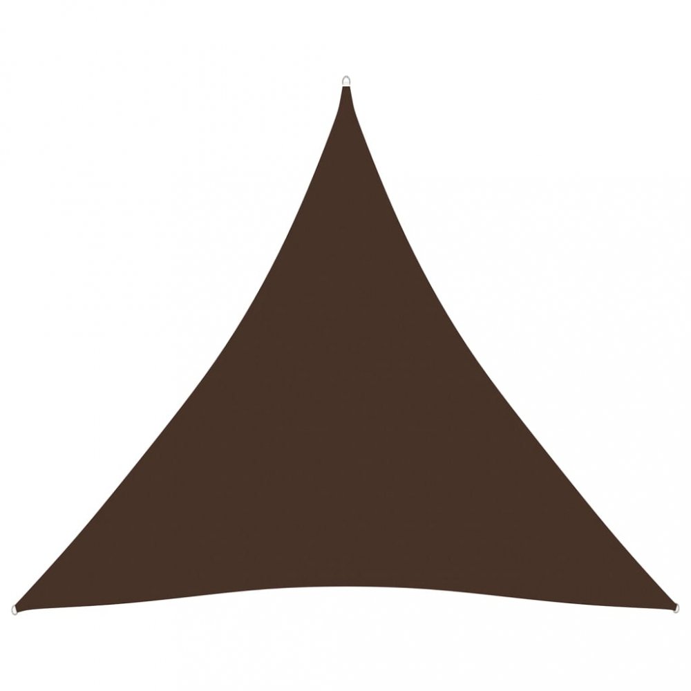 Stínící plachta trojúhelníková 5 x 5 x 5 m oxfordská látka Dekorhome Hnědá