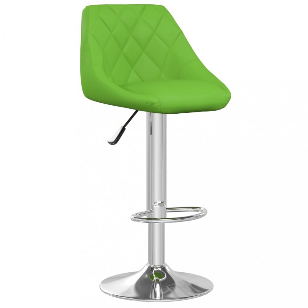 E-shop Barová stolička 2 ks umelá koža / chróm Dekorhome Zelená