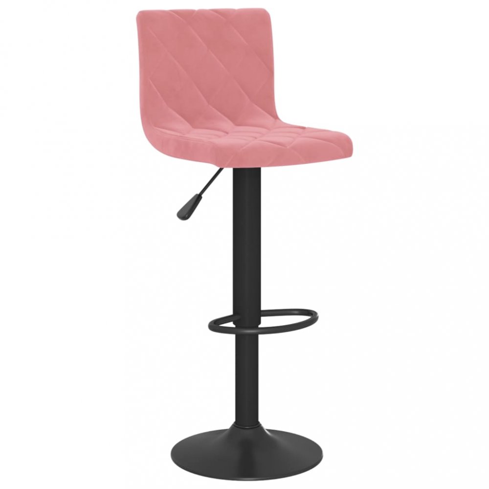 E-shop Barová stolička zamat / kov Dekorhome Ružová