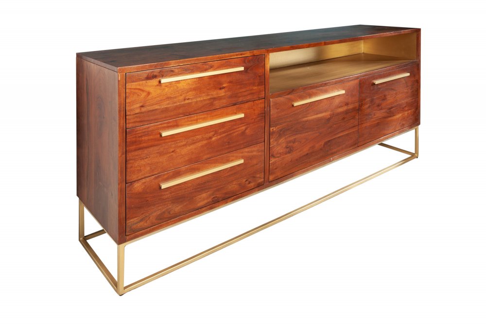 Komoda BASTET Dekorhome Přírodní dřevo Obrázek