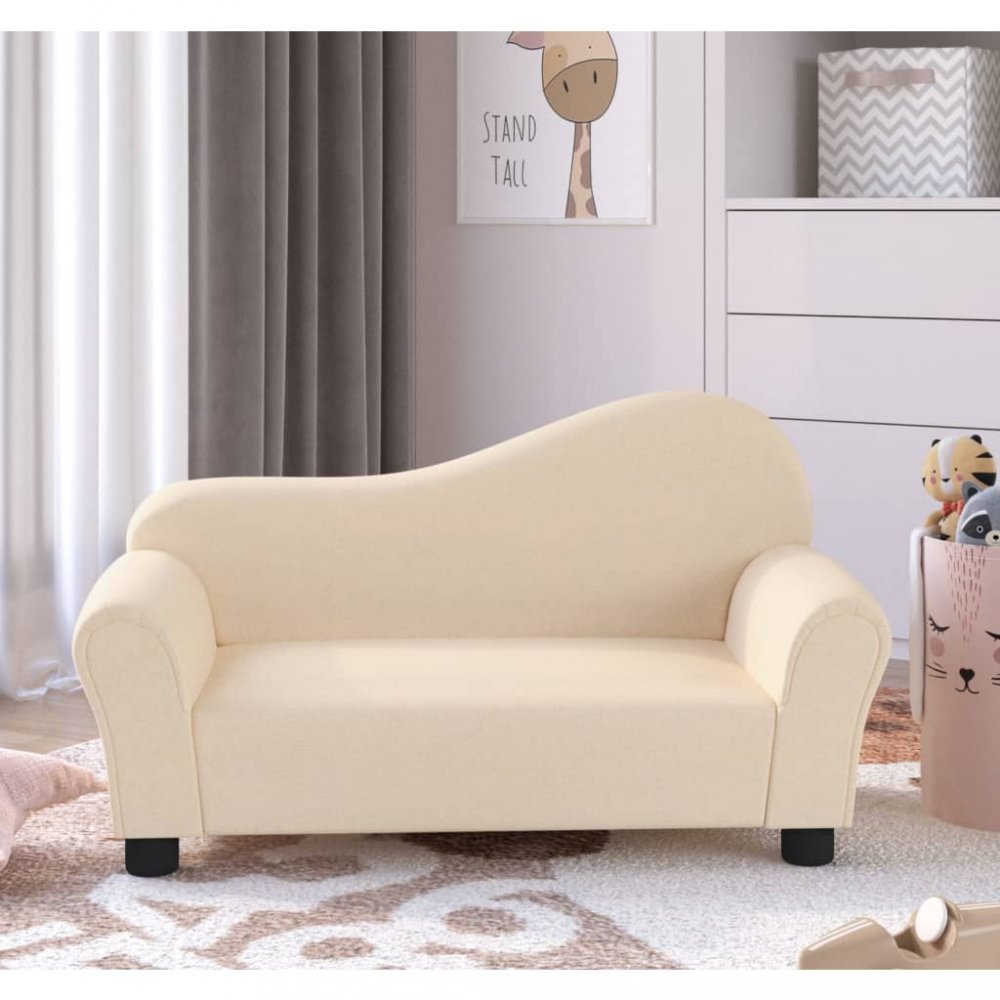 Dětská pohovka textil Dekorhome Krémová