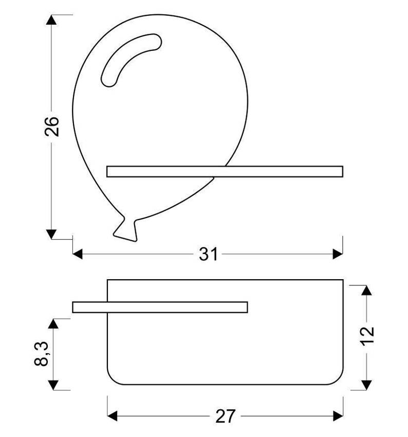 Dětská nástěnná lampa BALLOON LED Candellux Modrá