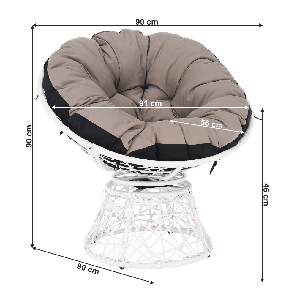 Otočné křeslo TRISS BIG Tempo Kondela Béžová Obrázek