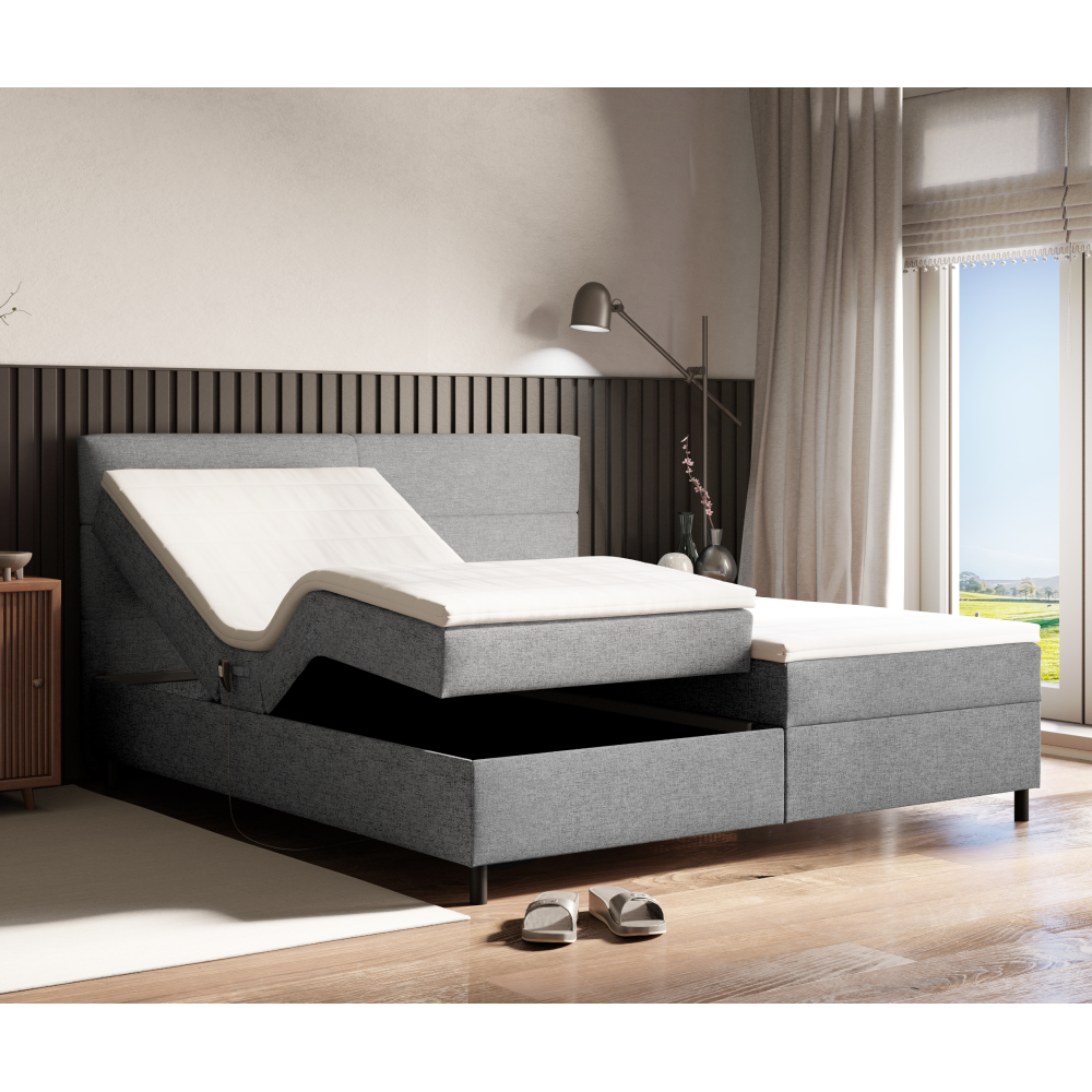 Elektrická polohovací boxspringová postel BONNIE 120 x 200 cm Obrázek