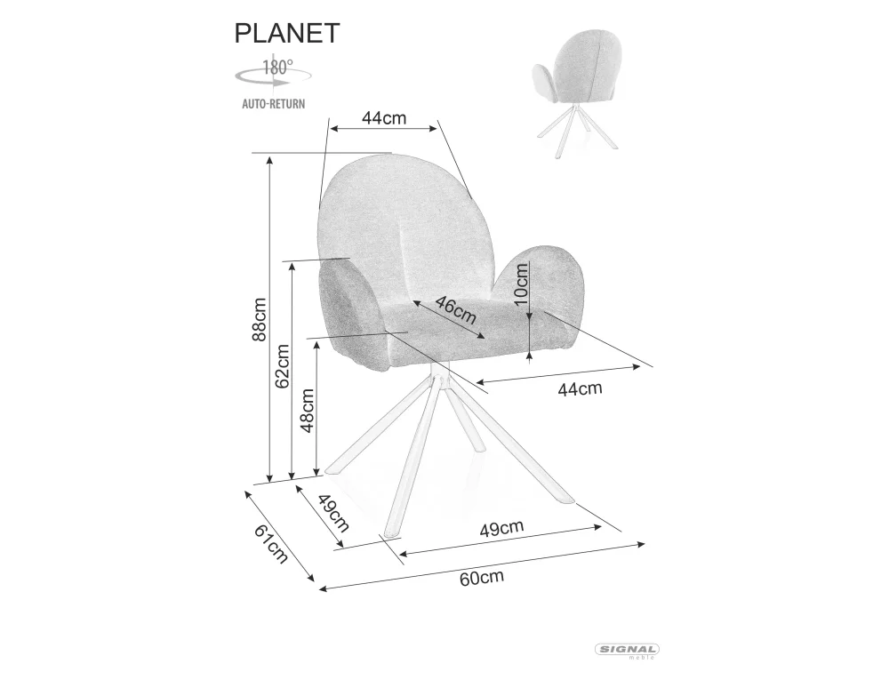 Židle Planet Raven (obrázek 3)