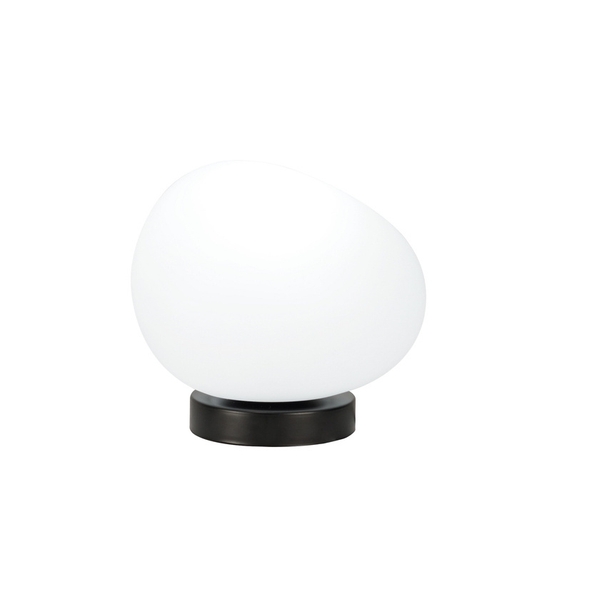 Minimalistická stolová lampa STONES - biele 30 cm tienidlo v tvare kameňa - škandinávska nočná lampa E27