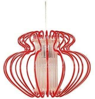 Červená závěsná lampa 45x33cm Imperia