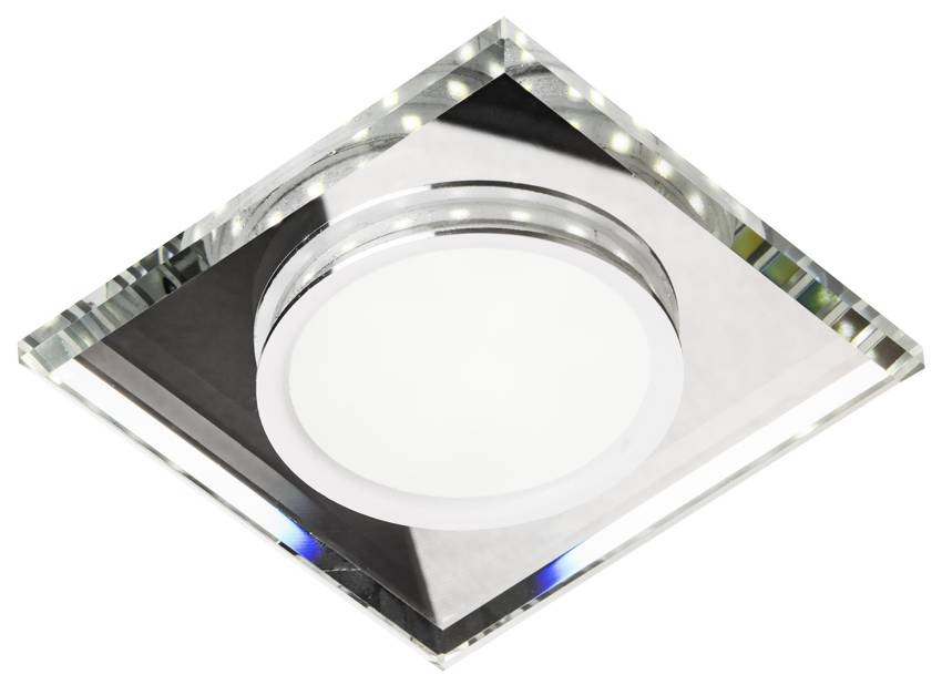 Stropné svietidlo chróm/biele štvorcové LED SSP-22