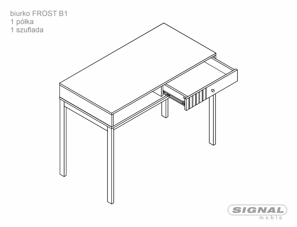Psací stůl Frost B1 (obrázek 3)