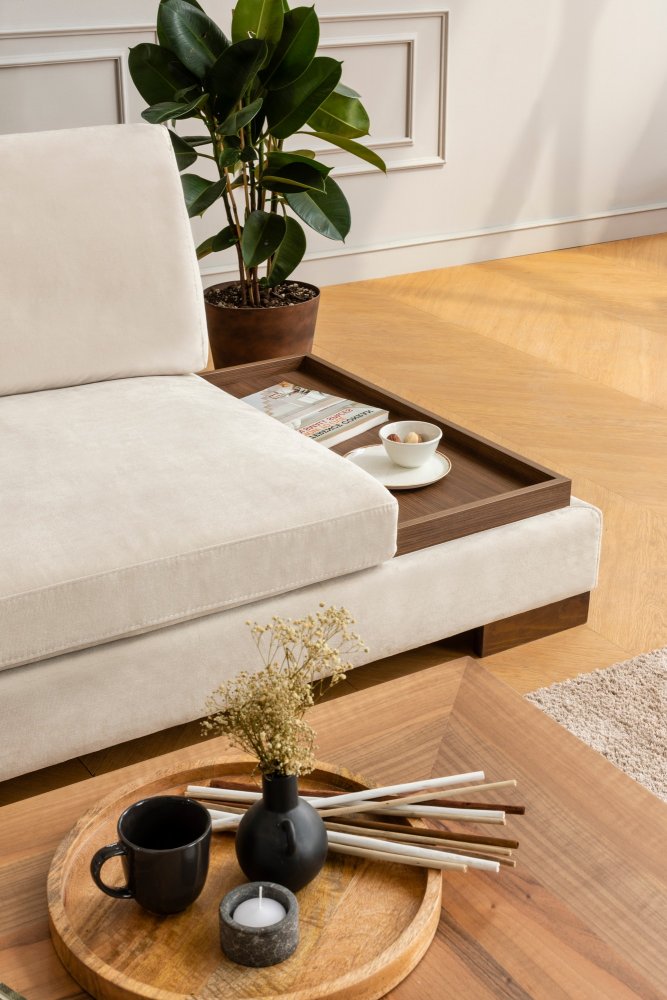 Rohová sedací souprava Tulip Corner Left Without Pouf - Beige (obrázek 6)