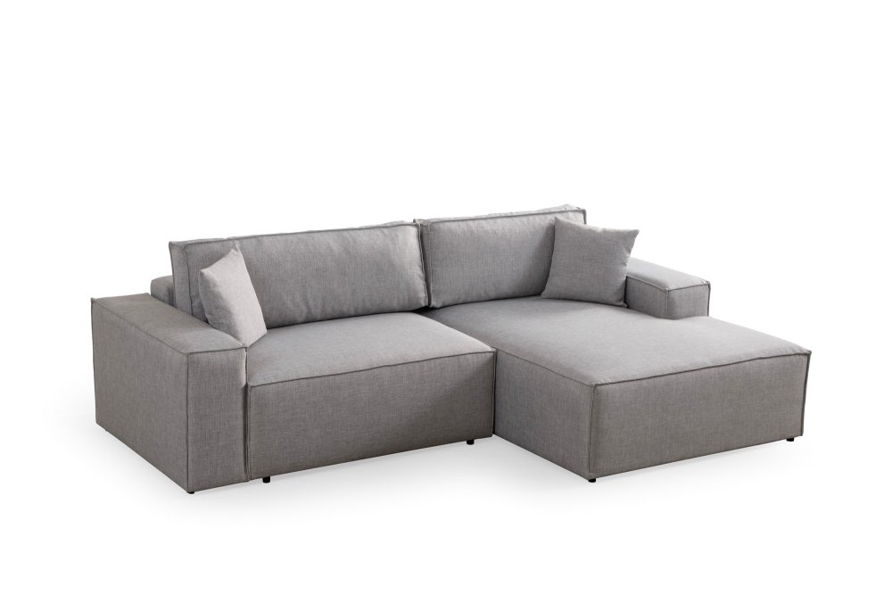 Rohová rozkládací pohovka Pırlo Corner Right - Light Grey (obrázek 14)