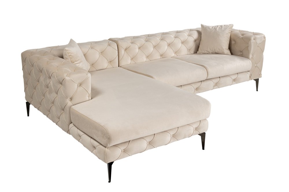 Rohová sedací souprava Como Eco Left - Beige, Black (obrázek 13)