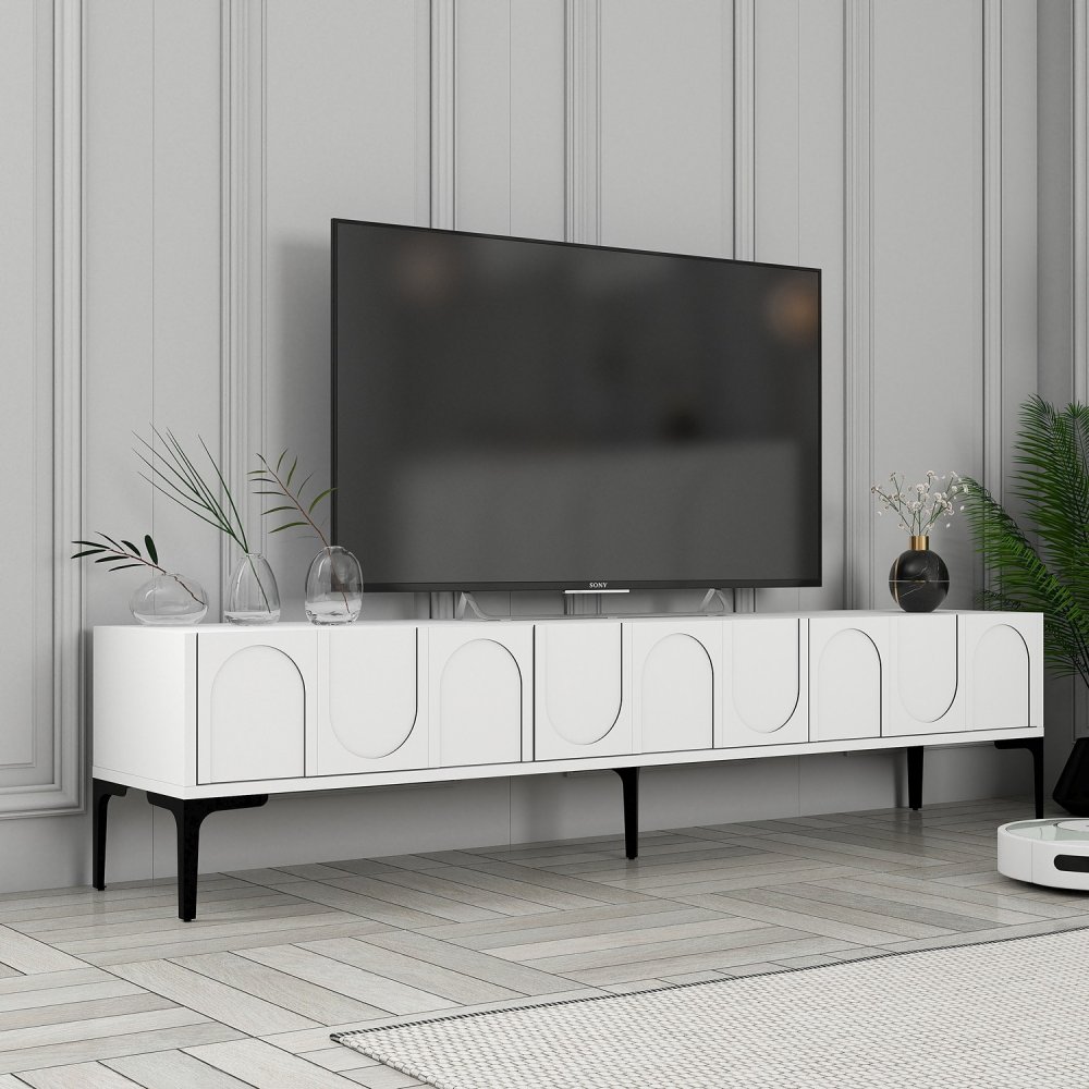 TV stolík Lyon 42 - White, Black
