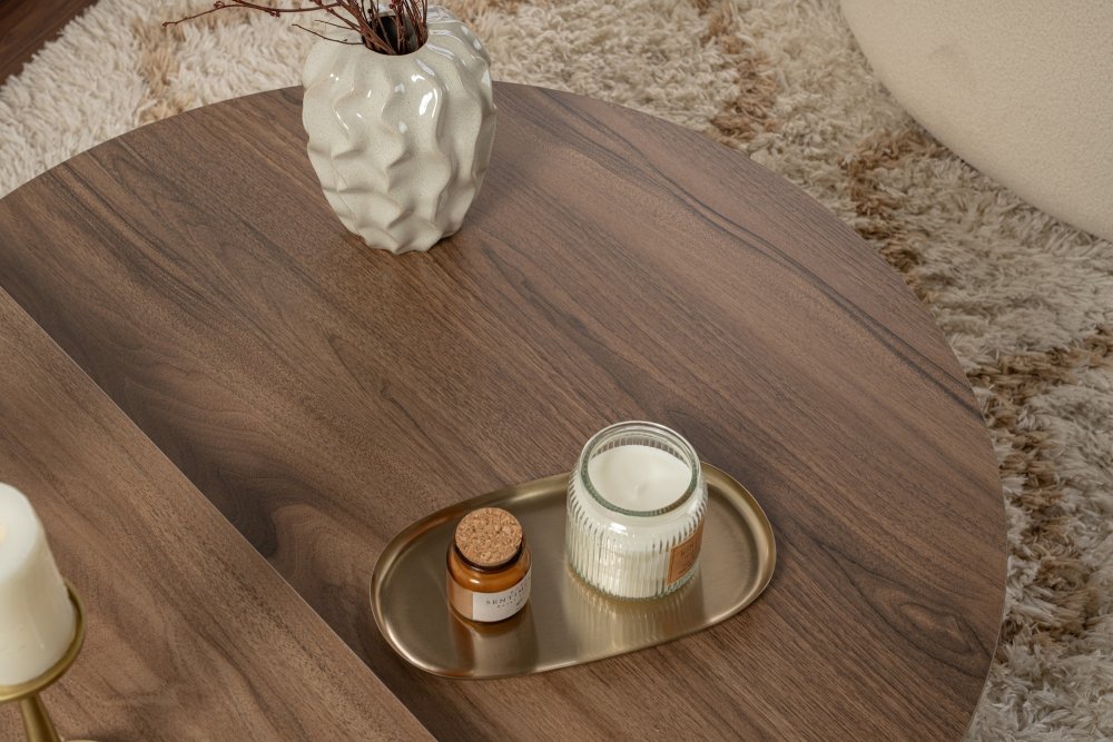 Konferenční stolek Orion - Walnut, White (obrázek 7)