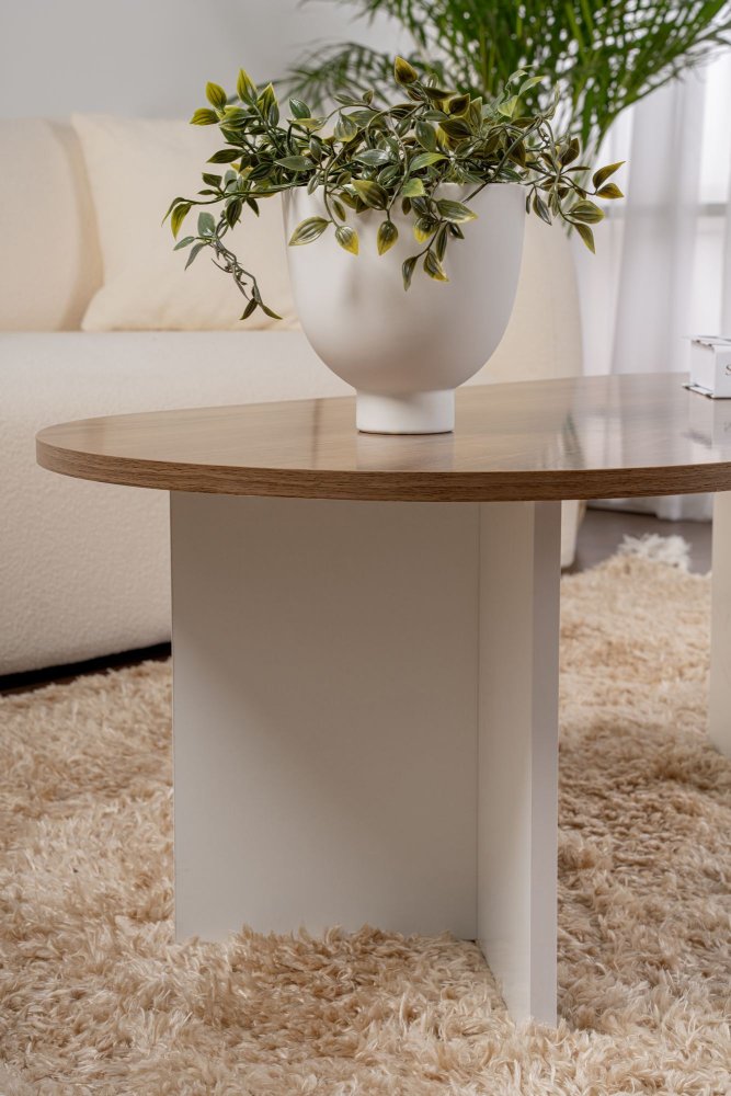 Konferenční stolek Sable - Walnut, White (obrázek 6)