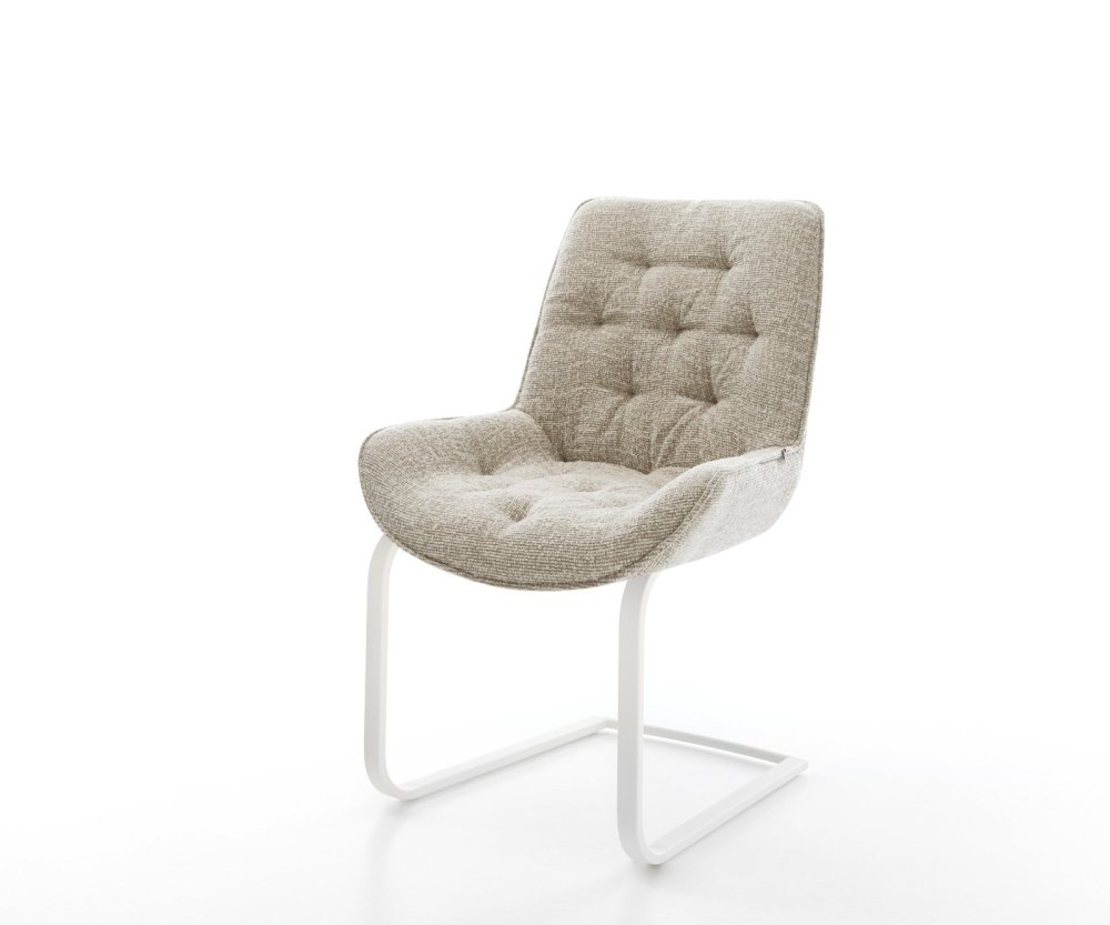 Konzolová jedálenská stolička Taimi-Flex tkanina mäkká béžová