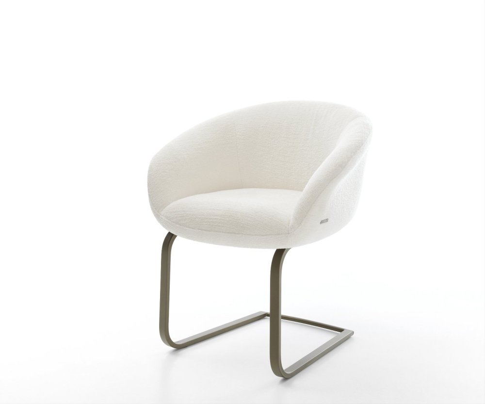 Jídelní židle Vinka-Flex s područkami bouclé měkký béžová