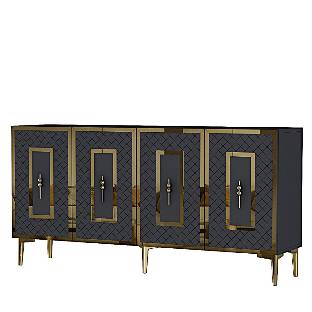 Konzolový stolek Puma 150 - Anthracite, Gold (obrázek 4)