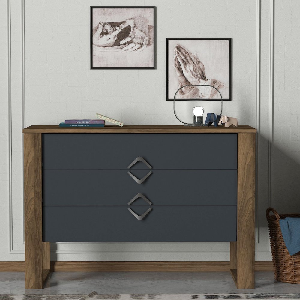 Komoda Bumerang - Walnut, Anthracite (obrázek 7)