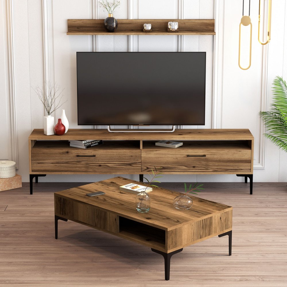 Living Room Furniture Set Istanbul - Walnut