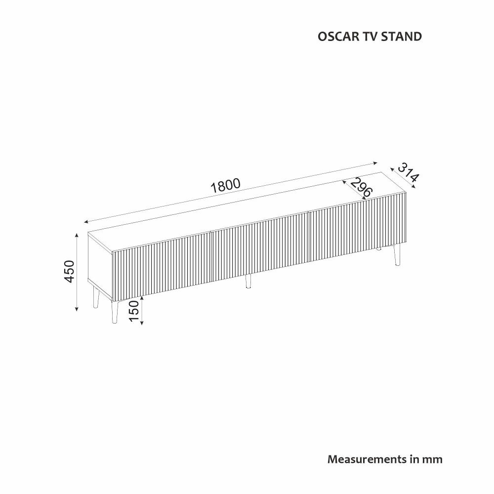 TV stolek Oscar - White (obrázek 3)