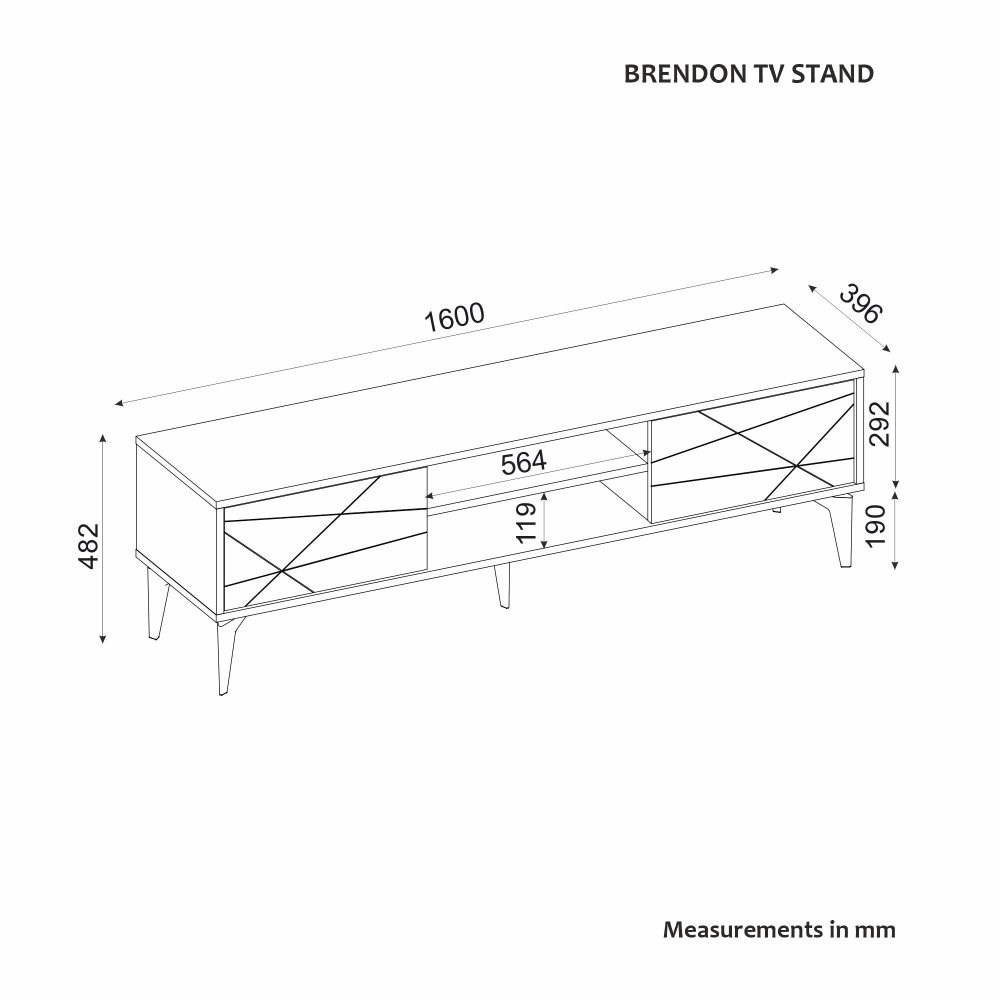 TV stolek Brendon - Anthracite (obrázek 2)