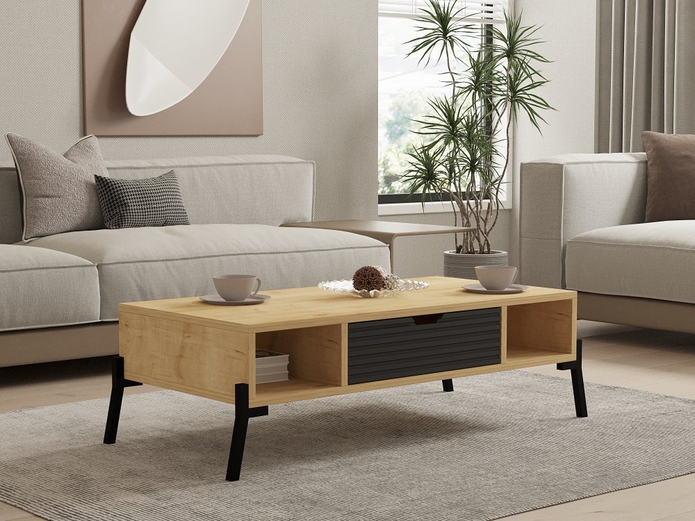 Konferenčný stolík Faro - Sapphire Oak, Antracite