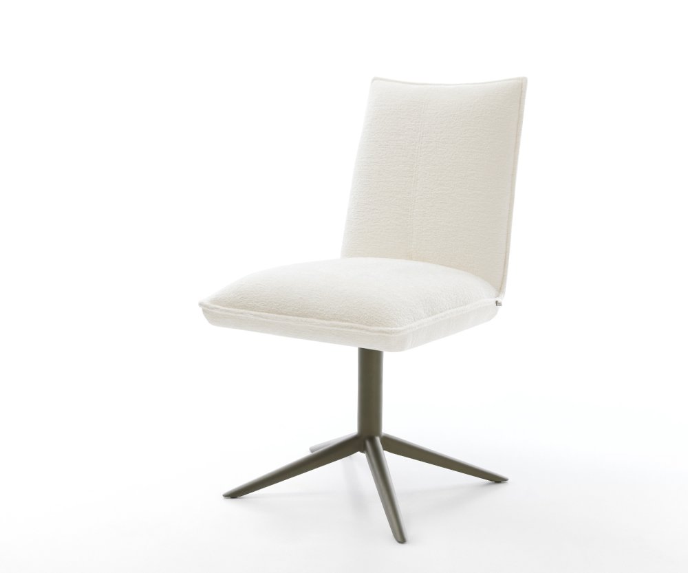 Jedálenská stolička Lelio-Flex bouclé mäkký béžová krížová podstava