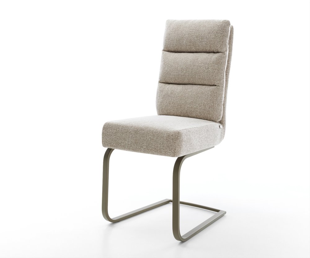 Konzolová jedálenská stolička Pela-Flex tkanina mäkká béžová konzolová