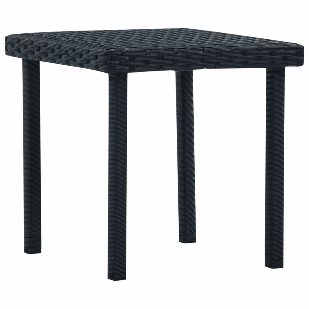 Zahradní čajový stolek polyratan Dekorhome Černá