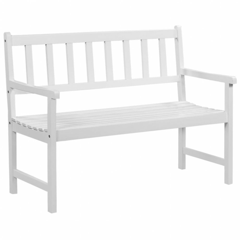 Zahradní lavice 120 cm bílá Dekorhome