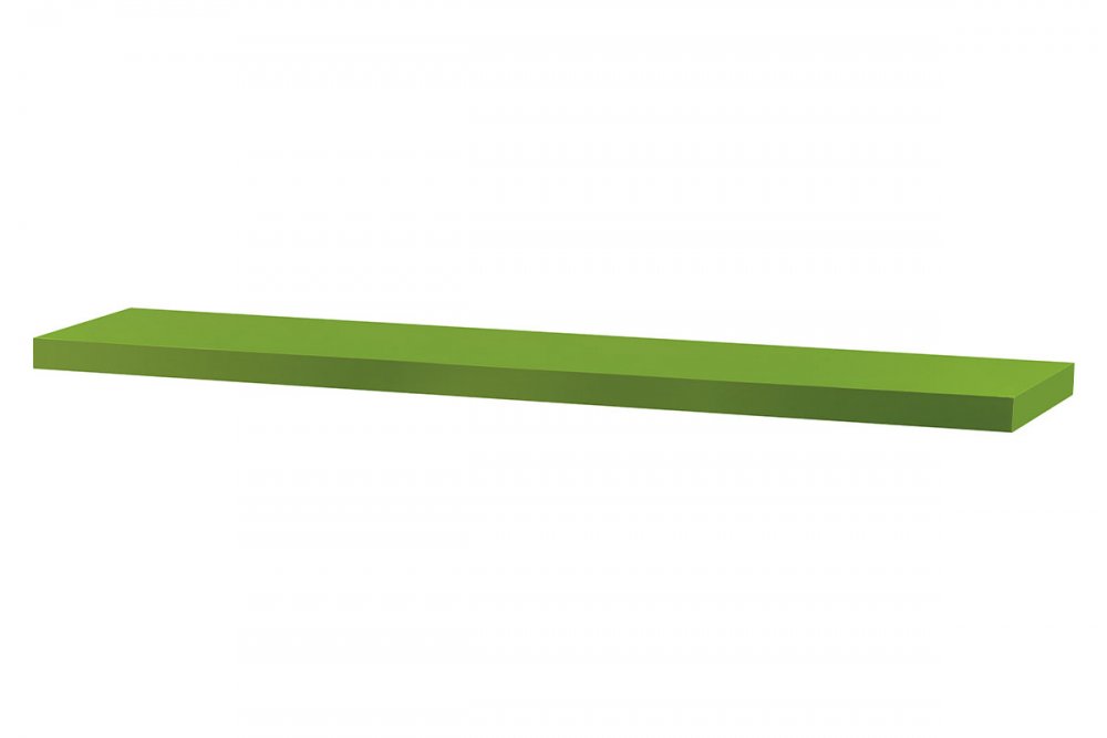 E-shop Nástěnná polička P-002 120 cm Zelená,Nástěnná polička P-002 120 cm Zelená