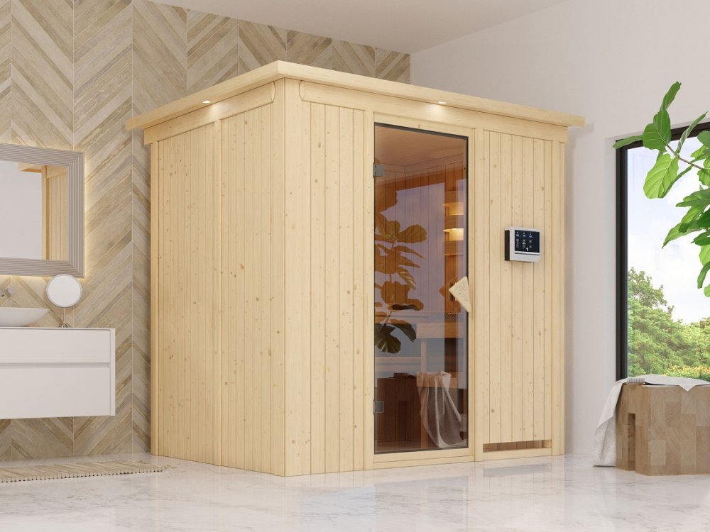 Interiérová finská sauna 195x151 cm Dekorhome,Interiérová finská sauna 195x151 cm Dekorhome
