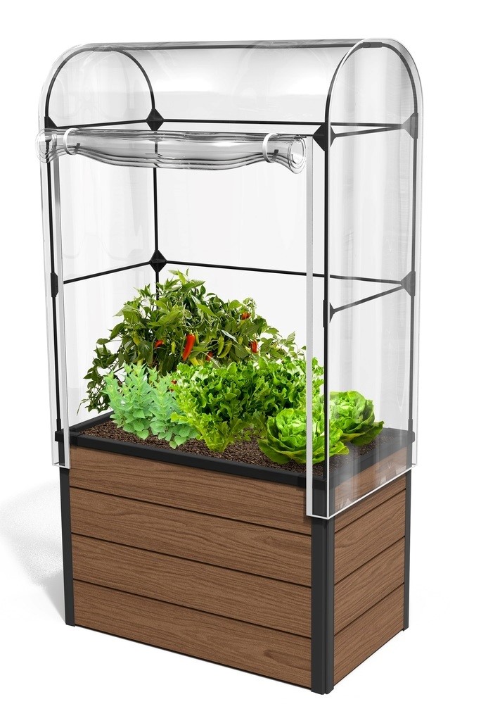 Vyvýšený záhon s pařeništěm 99x58x185 cm Keter Hnědá