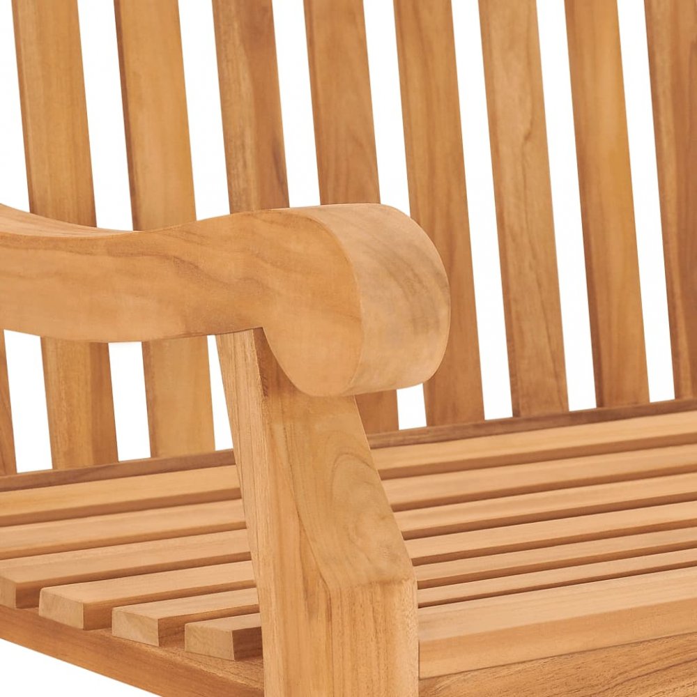 Zahradní lavice s poduškou 120 cm masivní teak