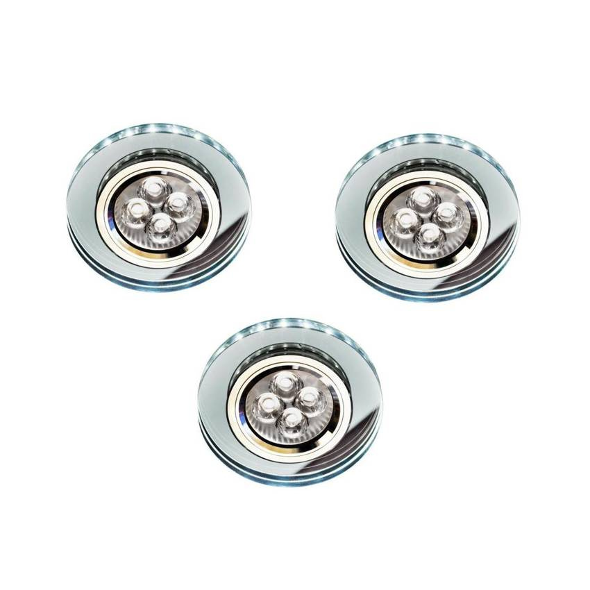 Okrúhle sklenené stropné svietidlo 50W + biela LED 2,1W SS-23