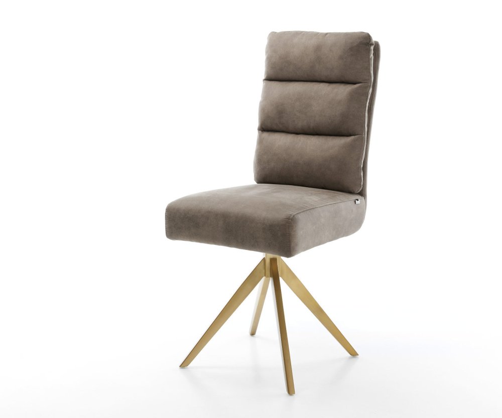 Jedálenská stolička Pela-Flex Taupe vintage krížová podnož štvorcová