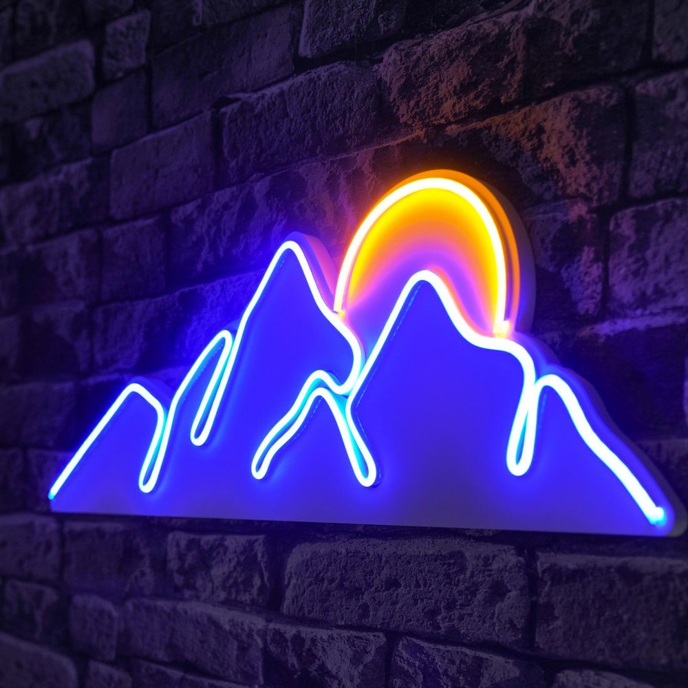 Dekorativní plastové LED osvětlení Mountain - Blue - Yellow