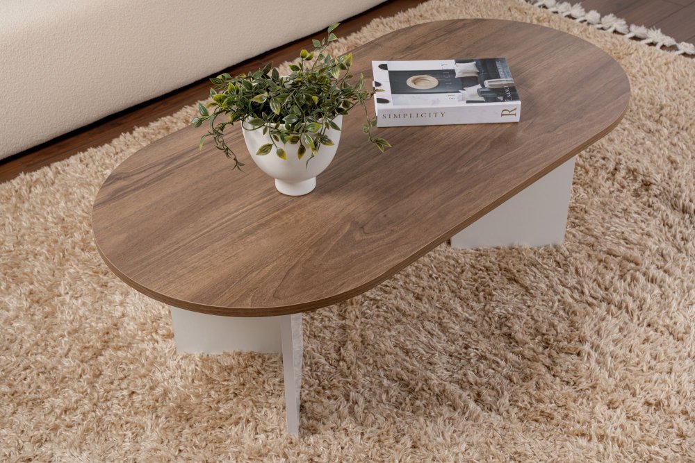 Konferenční stolek Sable - Walnut, White (obrázek 7)
