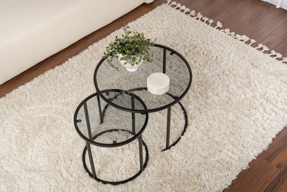 Sada konferenčních stolků Aurum - 60, 42 - Black, Grey (obrázek 5)