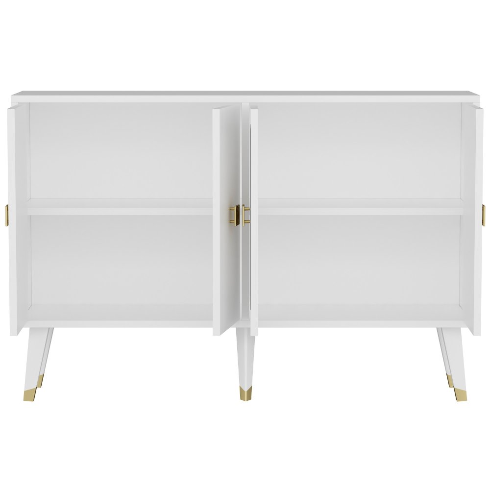 Konzolový stolek Ahart - White, Gold (obrázek 4)
