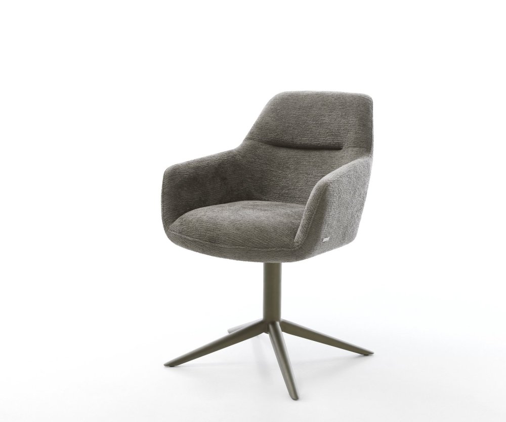 Jedálenská stolička Pejo-Flex bouclé mäkký tmavobéžová podstava