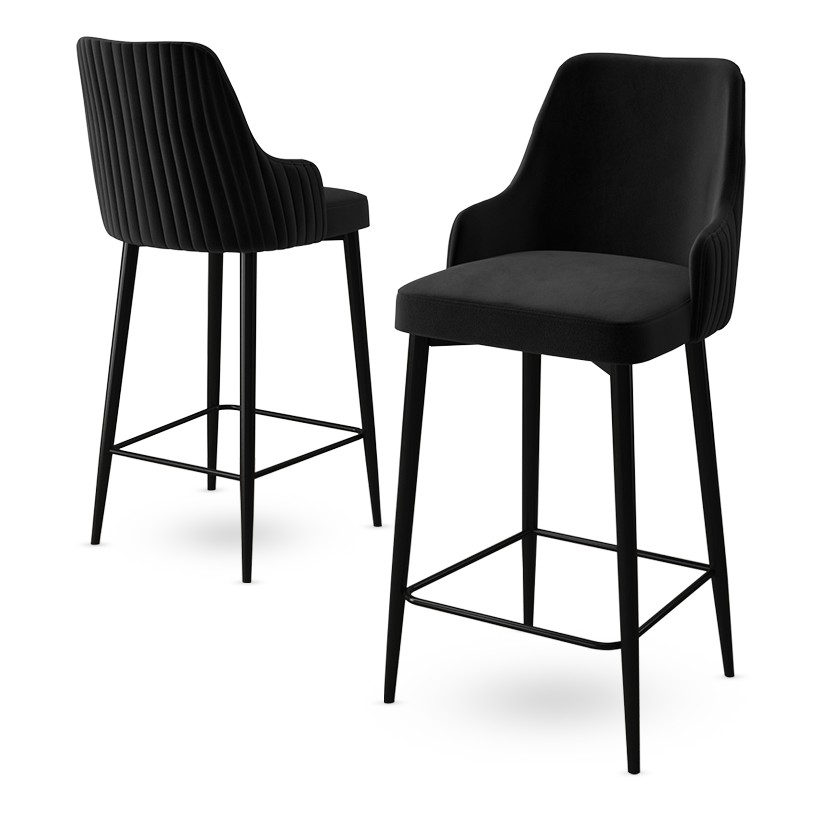 Bar Stool Set (6 Pieces) Enox - Black (obrázek 4)