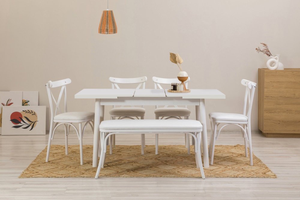 Extendable Dining Table Vina - White