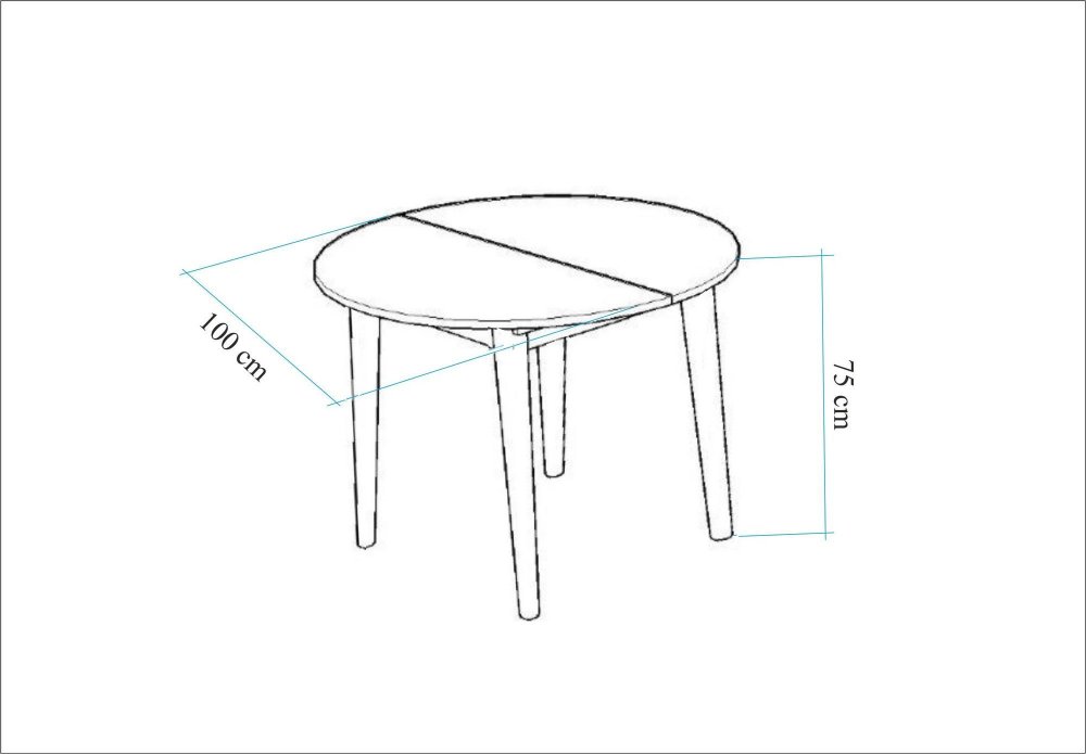 Extendable Dining Table Vina - Atlantic Pine (obrázek 4)