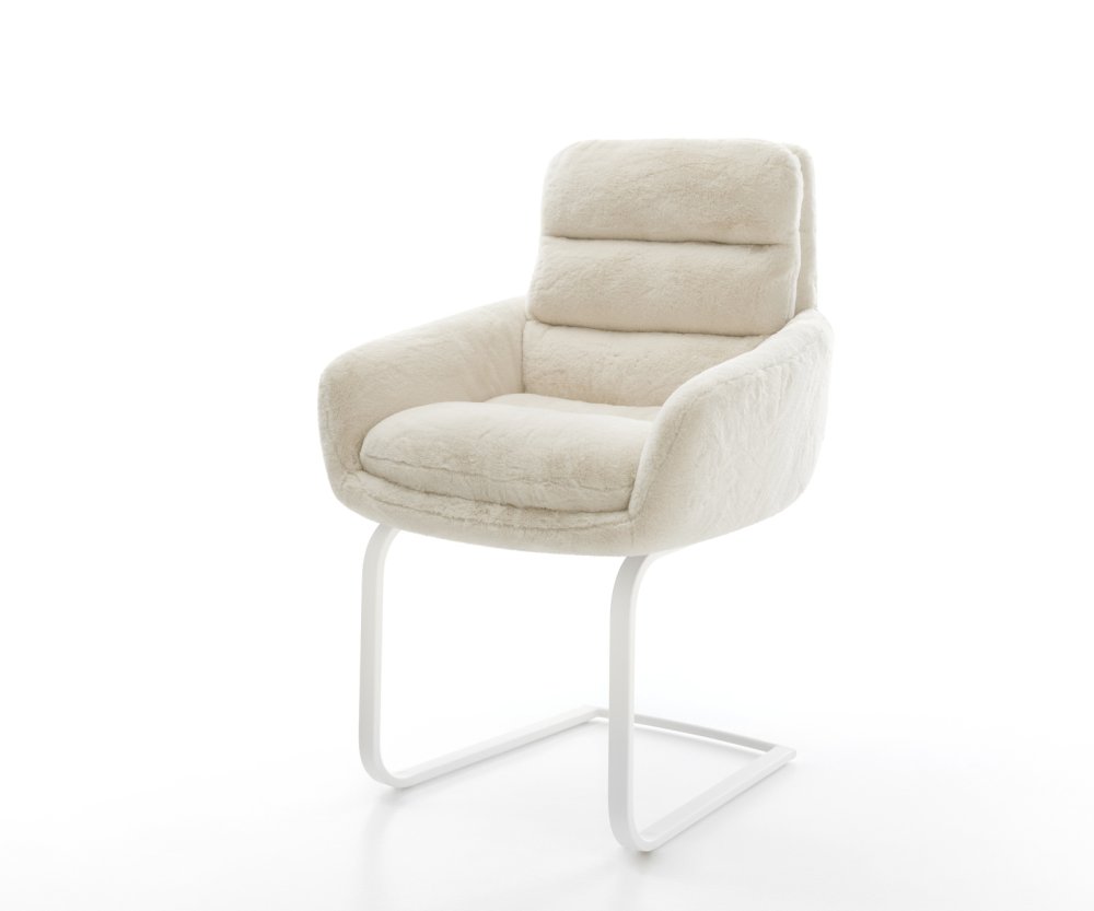 Konzolová jedálenská stolička Abelia-Flex s opierkami plyšový