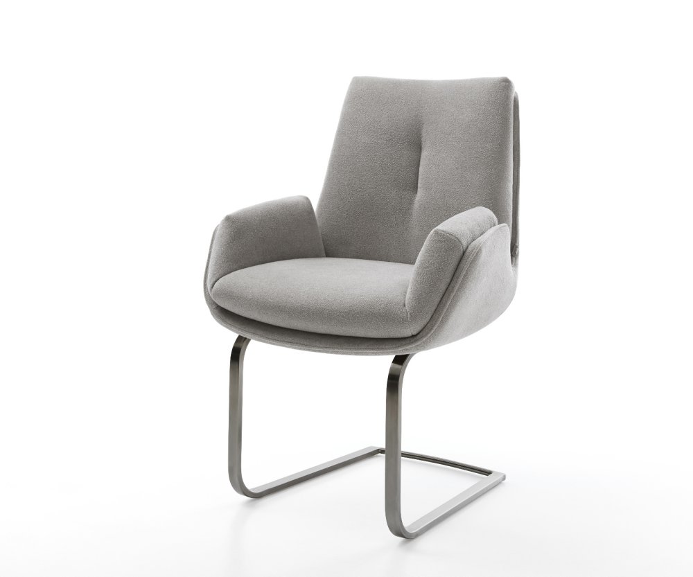 Konzolová podstava Clea-Flex texturovaná látka mäkký sivá konzolová