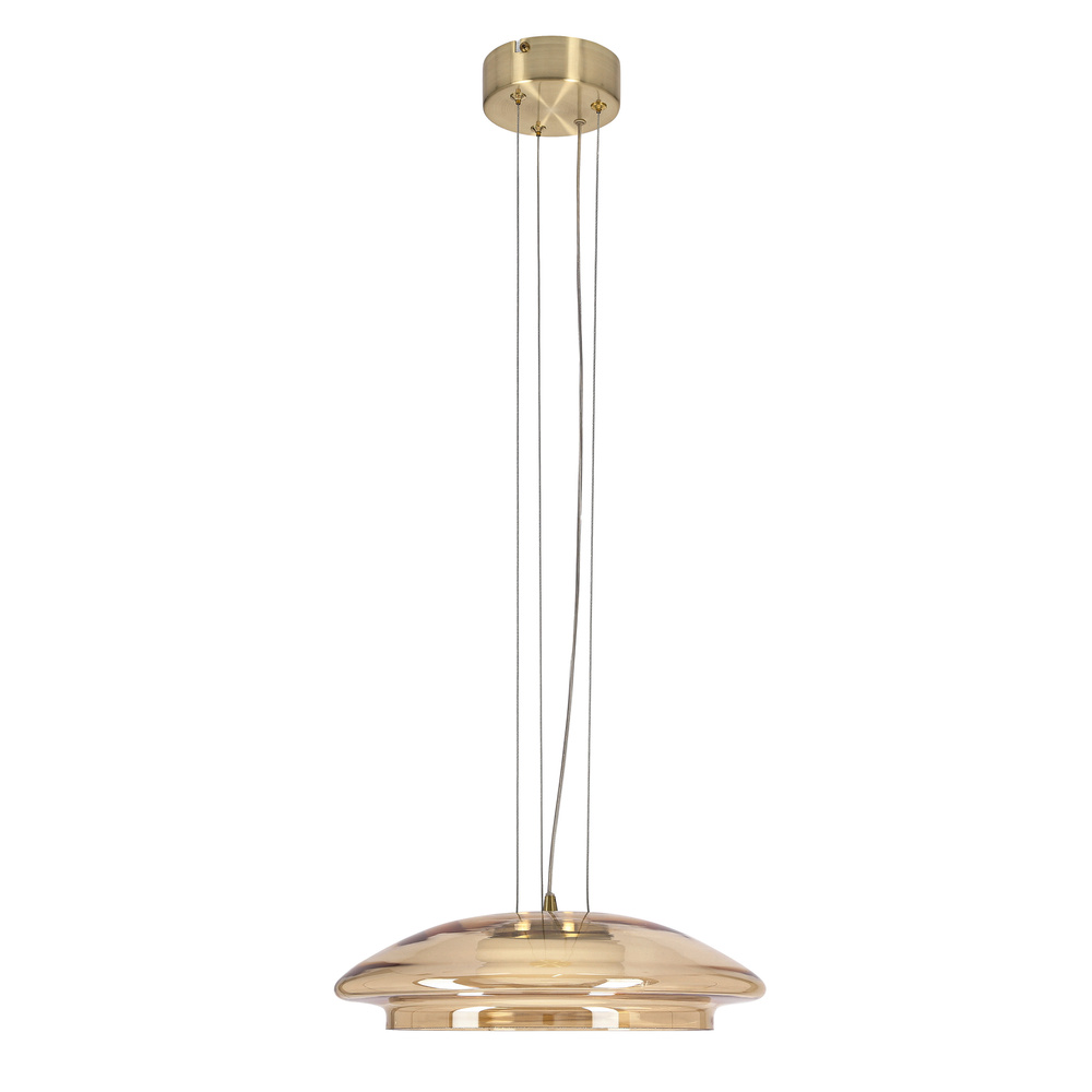 Lampa wisząca Ombre 34 szklana klosz bursztynowy biały pojedyncza GX53