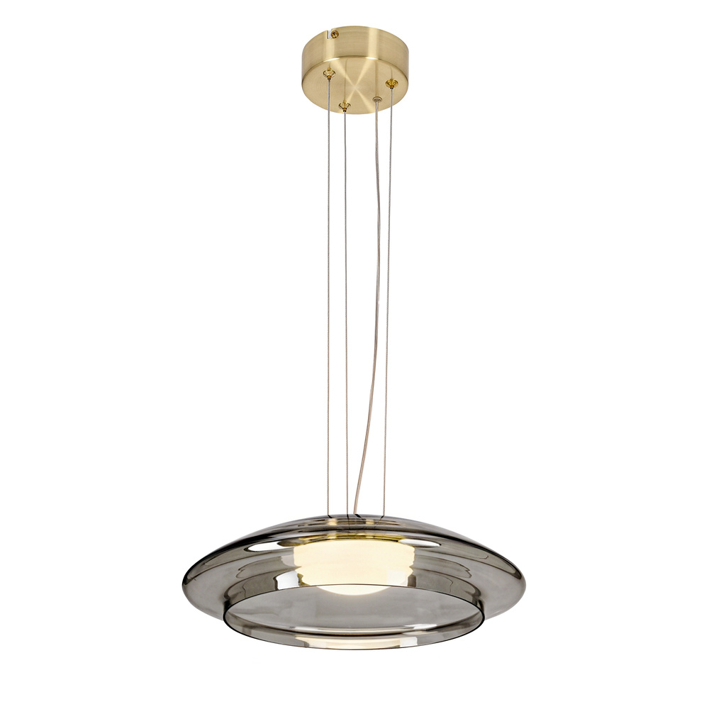 Lampa wisząca Ombre 34 szklana nad stół do salonu z kloszem dymionym