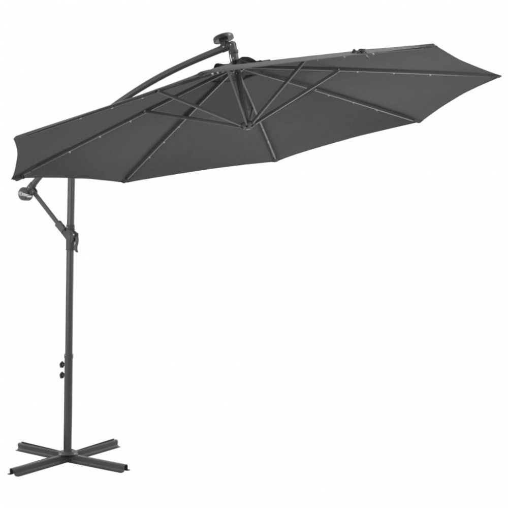 Konzolový slnečník s LED svetlami Ø 300 cm